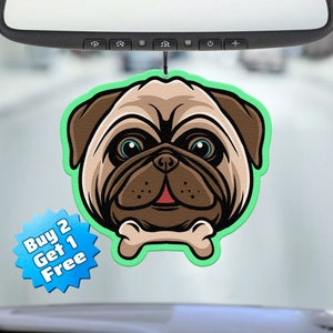 Funny Air Freshener - Pug Air Freshener - Cute Air Freshener - Cool Air Freshener - Unique Air Freshener - Car Freshie - Gag Gift - Meme