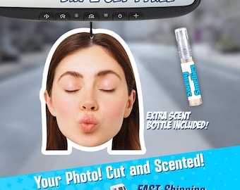 Custom Photo Car Air Freshener – Personalized Face Freshie, Couples Gift