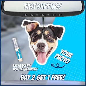 Custom Dog Air Freshener - Picture Air Freshener - Photo Air Freshener - Pet Air Freshener - Car Freshie - Air Freshner - Dad Fathers Day