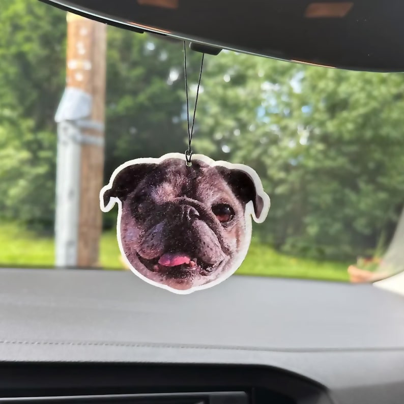 Custom Dog or Cat Car Air Freshener - Personalized Pet Photo Freshie - Memorial Gift for Pet Lovers image 5