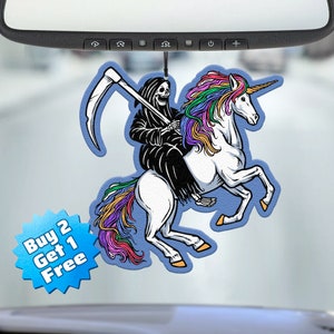 Funny Air Freshener - Reaper Unicorn Air Freshener - Cute Air Freshener - Cool Air Freshener - Unique Air Freshener - Car Freshie - Gag Gift
