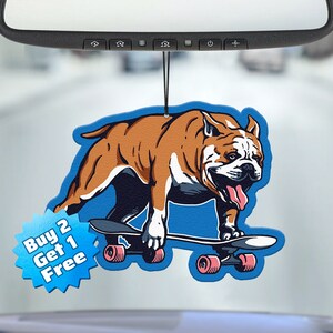 Funny Air Freshener - Dog Skateboard Freshener - Cute Air Freshener - Cool Air Freshener - Unique Air Freshener - Car Freshie - Gag Gift