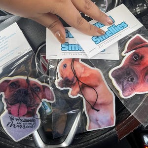 Custom Dog or Cat Car Air Freshener - Personalized Pet Photo Freshie - Memorial Gift for Pet Lovers image 6