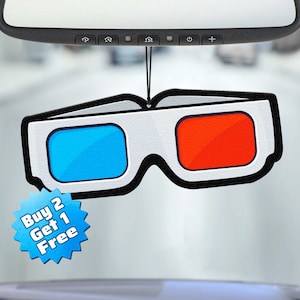 Funny Air Freshener - 3D Glasses Freshener - Cute Air Freshener - Cool Air Freshener - Unique Air Freshener - Car Freshie - Gag Gift - Meme