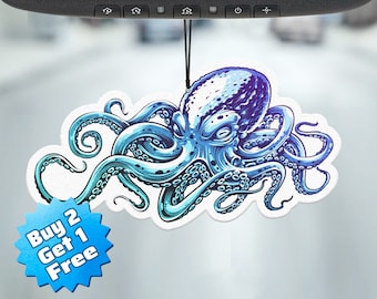 Funny Air Freshener - Octopus Air Freshener - Cute Air Freshener - Cool Air Freshener - Unique Air Freshener - Car Freshie - Gag Gift - Meme