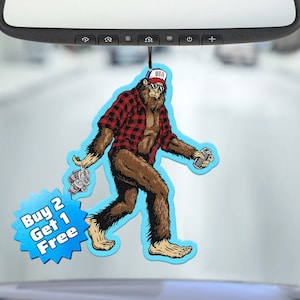 Funny Air Freshener - Bigfoot Air Freshener - Cute Air Freshener - Cool Air Freshener - Unique Air Freshener - Car Freshie - Gag Gift - Meme