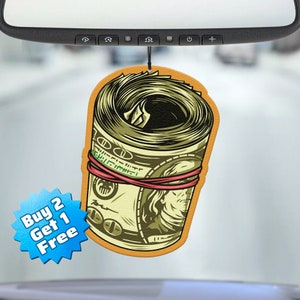 Funny Air Freshener - Money Wad Freshener - Cute Air Freshener - Cool Air Freshener - Unique Air Freshener - Car Freshie - Gag Gift - Meme
