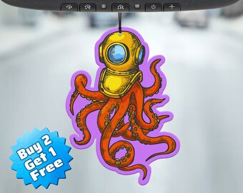 Diver Octopus Air Freshener – Funny Car Accessories, Novelty Gift
