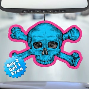 Funny Air Freshener - Skull Crossbones Freshener - Cute Air Freshener - Cool Air Freshener - Unique Air Freshener - Car Freshie - Gag Gift