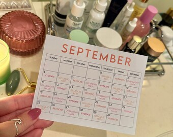 Skin Cycling Calendar Etsy Skin Cycling Calendar Etsy