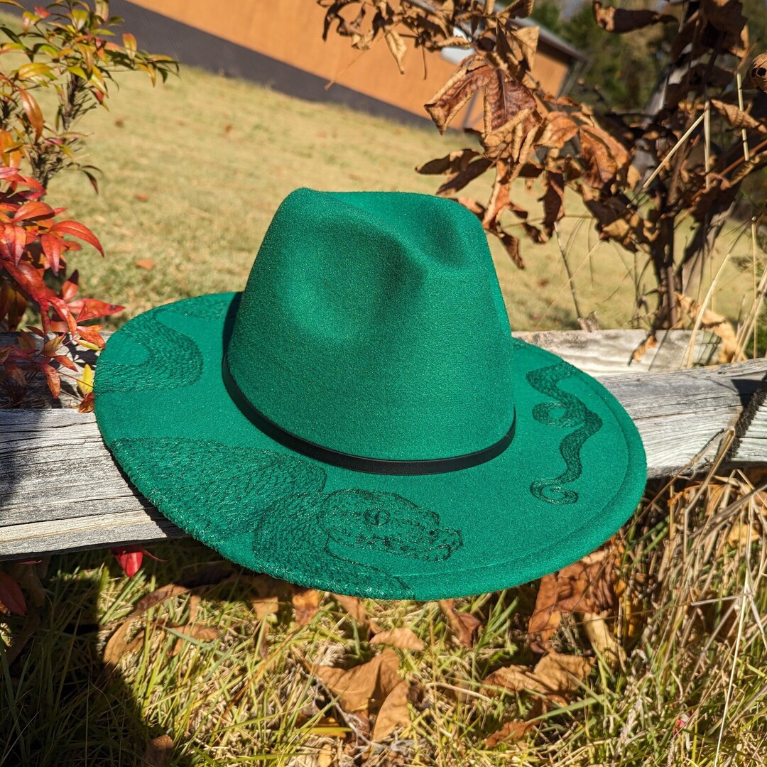 Python Hat, Hat for Large Head, Burned Cowboy Hat Men, Reptile Gifts ...