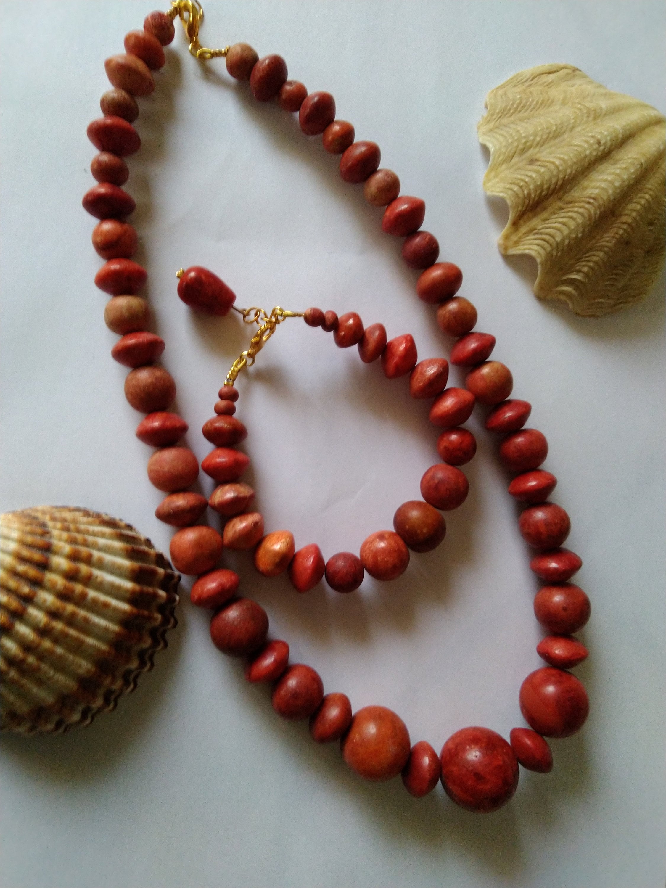 Bracelet Ancien Gorgone Corail - Couleur Rouille Orangé, Très Bon état, Occasion
