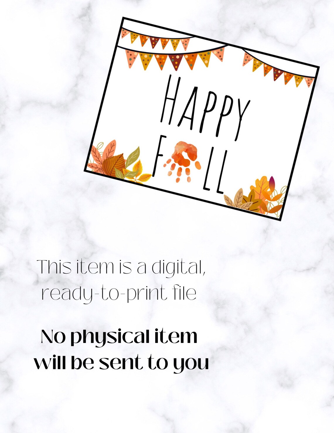 Fall Handprint Art Craft Printable, Footprint, Baby Toddler Kids DIY ...