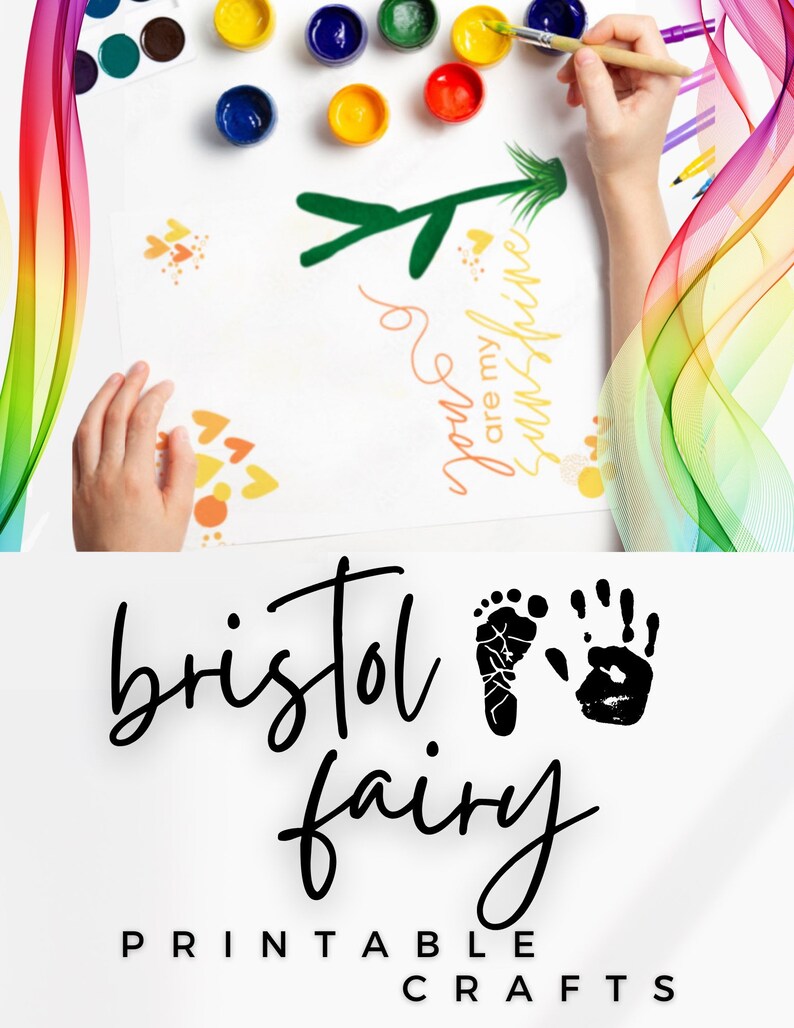 Fall Handprint Art Craft Printable, Infant Toddler Kids DIY Gift, First ...