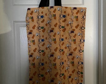 Halloween - peanuts tote bag - handmade