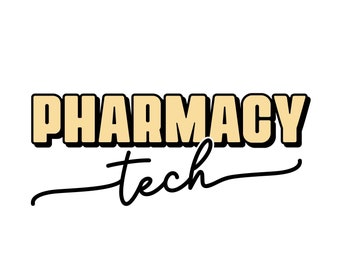 File SVG, PNG, DXF e decalcomanie per tecnici farmaceutici (download digitale)