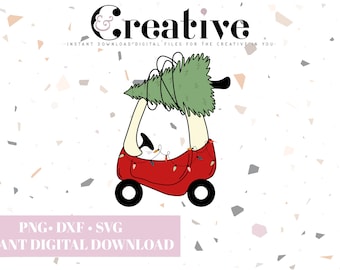 Árbol de Navidad acogedor en SVG, calcomanía genial para coche (descarga digital)