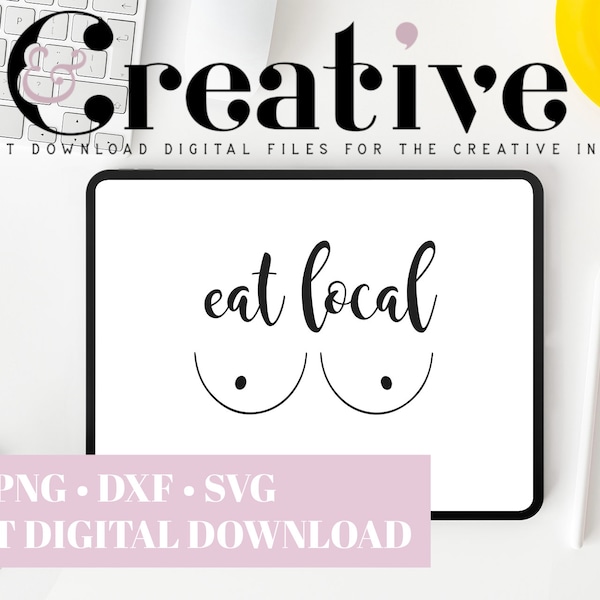 Eat Local Baby Onesie Decal Files, cut files for cricut, svg, png, dxf