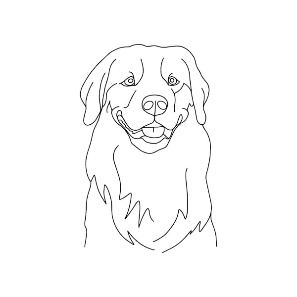 Golden Retriever Illustration, Golden Retriever, Dog Illustration SVG, Dog Drawing SVG Decal Files, cut files for cricut, svg, png, dxf