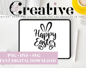 Happy Easter, Easter SVG, Easter Sign, Easter Shirt SVG Decal Files, cut files for cricut, svg, png, dxf