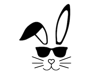 Cool Bunny Dude, Cool Rabbit SVG, Easter SVG, Easter Sign, Easter Shirt SVG Decal Files, cut files for cricut, svg, png, dxf