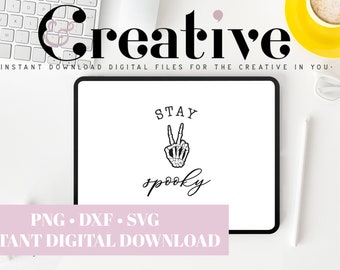 File SVG "Stay Spooky Halloween", decalcomanie autunnali (download digitale)