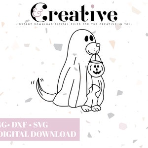 Hallowdog, Halloween dog, Ghost Dog, Cute Ghost Dog, Halloween Decal Files, cut files for cricut, svg, png, dxf