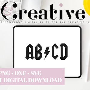 ABCD rocker kids shirt, ACDC inspired Decal Files, cut files for cricut, svg, png, dxf