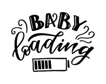 Baby Loading, Pregnancy Announcement Shirt SVG, Baby SVG, Kids SVG Decal Files, cut files for cricut, svg, png, dxf