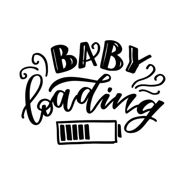 Baby Loading, Schwangerschaftsshirt SVG, Baby SVG, Kinder SVG, Plotterdatei, plotterdatei, png, dxf