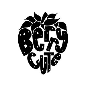 Berry Cute, Srawberry Baby Shirt SVG, Baby SVG, Kids SVG Decal Files, cut files for cricut, svg, png, dxf