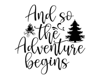 SVG de "Aventura comienza", anuncio de embarazo, calcomanía para bebé (descarga digital)