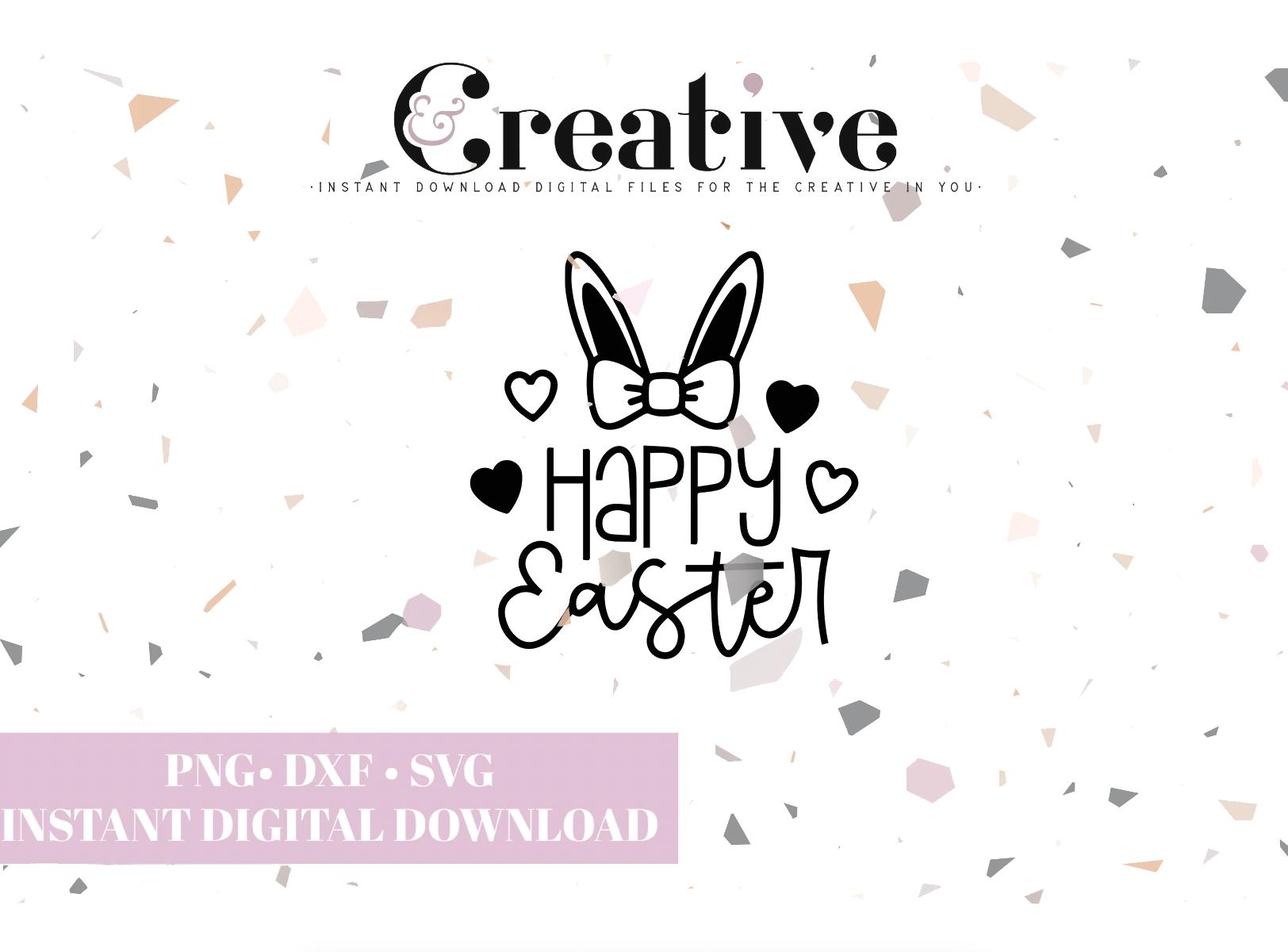 Happy Easter Bunny Ears SVG, Shirt Decal Cut Files (digital Download ...