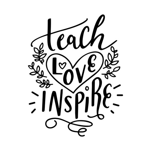 Teach Love Inspire, Teacher SVG, Teach Love Inspire SVG Decal Files, cut files for cricut, svg, png, dxf