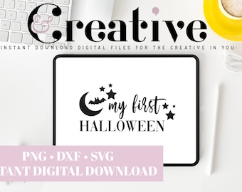 Meine erste Halloween-Aufkleber-Dateien, Cricut SVG PNG DXF (digitaler Download)