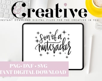 Hijo de un cascanueces, Funny Christmas Decal Files, archivos cortados para cricut, svg, png, dxf