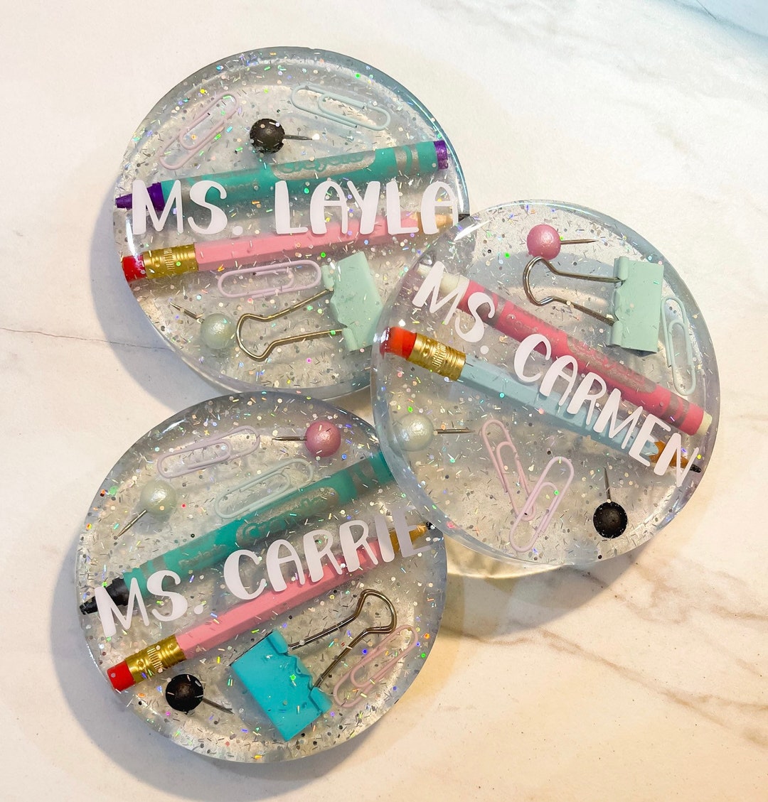 Personalized Coaster for Teacher, Personalized Paperweight for Teacher ...