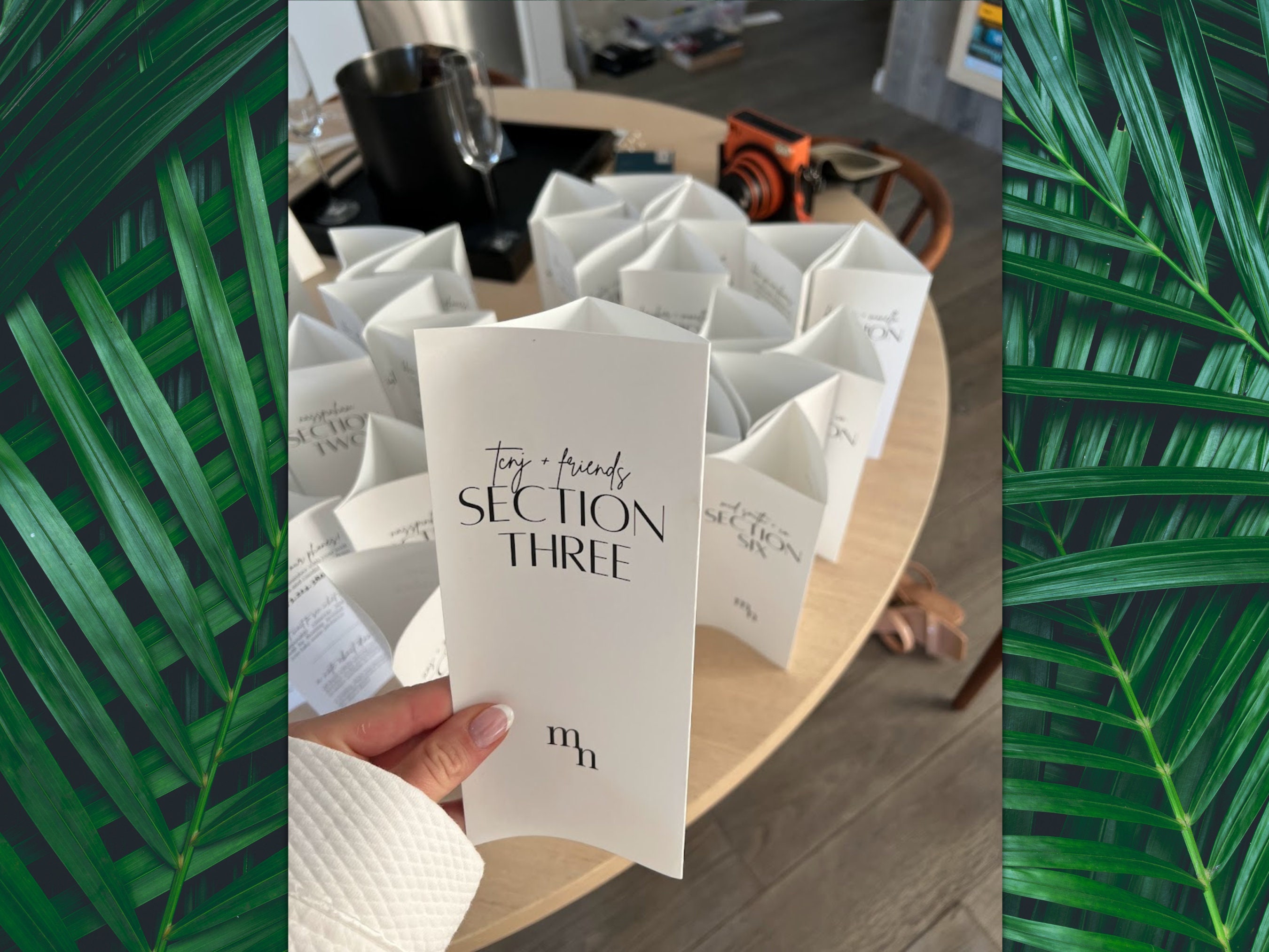 Minimalist Wedding Trifold Template | Wedding Table Number Template ...