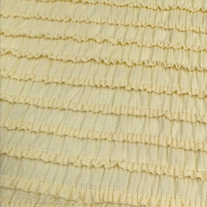 Gele golvende gesmokte stof op maat gesneden, 4-way stretch aangerimpeld breisel newborn, fashion en lingerie 210 gsm afbeelding 7