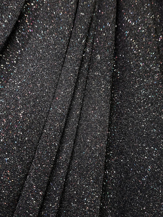 4 Way Stretch Black Lurex Glitter Fabric by Yard, for Shimmer Sparkle Gown,  Backdrop, Drapes Black Glitter Party Dress Material - Etsy