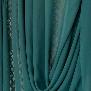 Grönt chiffongtyg på metervara Hunter Green Prisvärda tyger Brudchiffong Transparent Lätt Grönt chiffongtyg för klänningsslöjor Rosetter bild 3