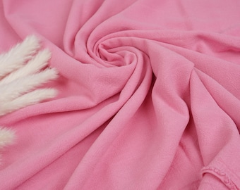 Pink Washed Linen Rayon Blend Fabric by the Yard, Soft Linen Woven Material for Dresses, Blouses, Baby Decor, Curtains