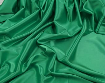 Kelly Green Silky Stretch Charmeuse Satin Fabric by the Yard, 57–58” Wide, Dressmaking & Decor