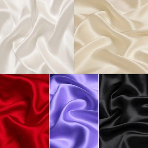 Tissu Satin Charmeuse Bridal Rayure Rouge/Blanc 147 Cm X 4,6 M - YYCRAFT