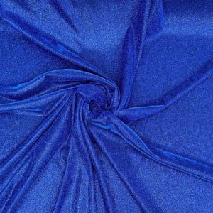 Royal Blue Lurex Fabric by the Yard, 2 way Stretch Lurex Fabric Blue, Reflective Blue Material for Dress, Gown, Backdrops DYI Decorations