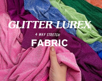 Metallic lurex spandex stof op maat gesneden, glanzend 4-voudig stretchmateriaal voor luxe jurken, achtergronden evenementdecoratiemateriaal 60''