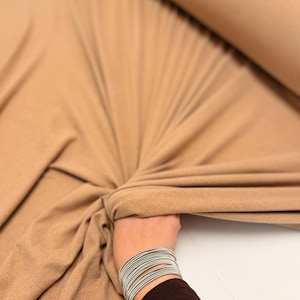 Mocha Polar Fleece Fabric by Yard, Anti Pill Soft & Warm for Sewing, Crafts, Blanket, Sweater, Hoodie, Sweater Material GSM250