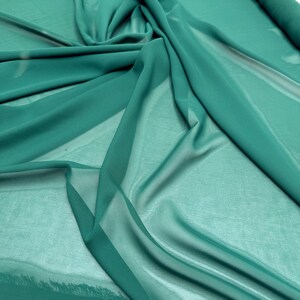Grönt chiffongtyg på metervara Hunter Green Prisvärda tyger Brudchiffong Transparent Lätt Grönt chiffongtyg för klänningsslöjor Rosetter bild 8