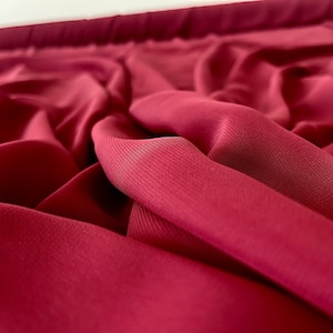 Burgundy Red Chiffon Fabric By Yard Red Sheer Fabric Soft Chiffon Red Fabric For Dress Events Apparel Red Chiffon By Yard, Premium Quality