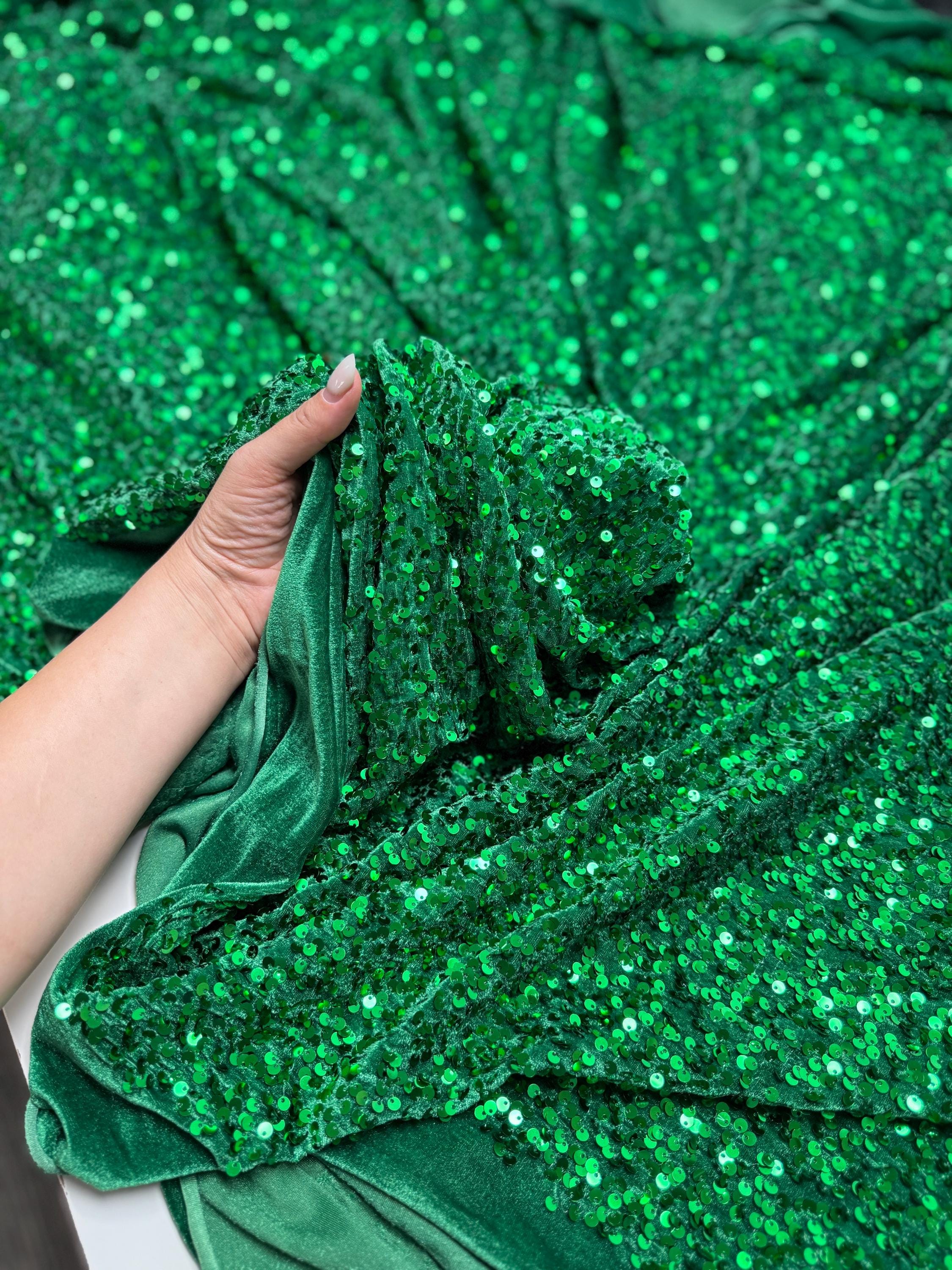 emerald green sequin top